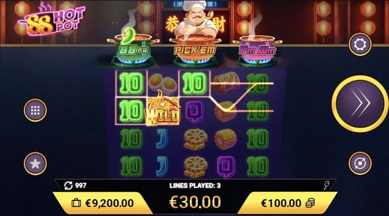 88 Hot Pot - Menang dengan Wild di Reel Keempat
